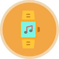 Smartwatch Flat Multi Circle Icon vector