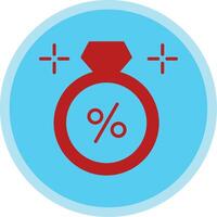 Discount Flat Multi Circle Icon vector