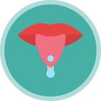 Piercing Flat Multi Circle Icon vector