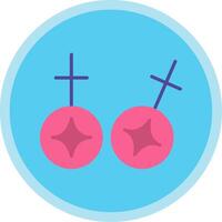 Cufflinks Flat Multi Circle Icon vector