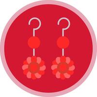 Earrings Flat Multi Circle Icon vector