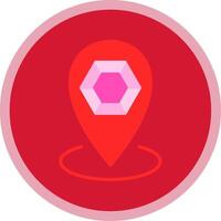 Location Flat Multi Circle Icon vector