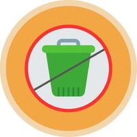 Zero Waste Flat Multi Circle Icon vector