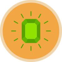 Gem Flat Multi Circle Icon vector