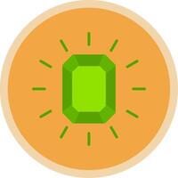 Gem Flat Multi Circle Icon vector