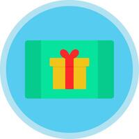 Gift Card Flat Multi Circle Icon vector