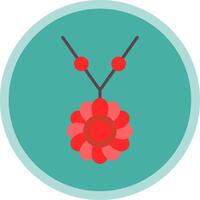 Necklace Flat Multi Circle Icon vector