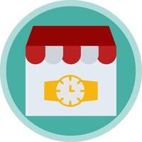 Watch Shop Flat Multi Circle Icon vector