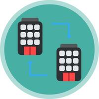 B2b Flat Multi Circle Icon vector
