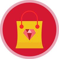 Shopping Bag Flat Multi Circle Icon vector