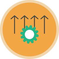 Process Improvement Flat Multi Circle Icon vector