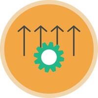 Process Improvement Flat Multi Circle Icon vector