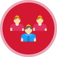 Team Flat Multi Circle Icon vector