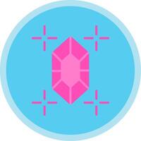 Gem Flat Multi Circle Icon vector