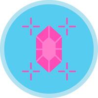 Gem Flat Multi Circle Icon vector