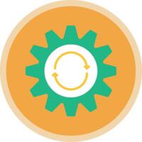 Repeat Flat Multi Circle Icon vector