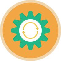 repetir plano multi circulo icono vector