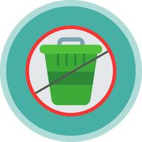 Zero Waste Flat Multi Circle Icon vector