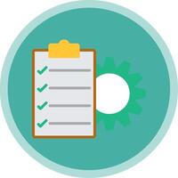 Project Management Flat Multi Circle Icon vector