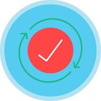 Iteration Flat Multi Circle Icon vector