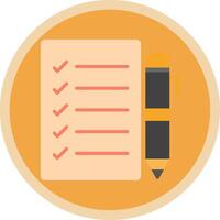 Task List Flat Multi Circle Icon vector