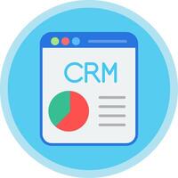 CRM Flat Multi Circle Icon vector