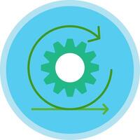 Scrum Flat Multi Circle Icon vector