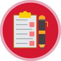 Task List Flat Multi Circle Icon vector