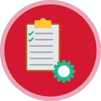 Project Management Flat Multi Circle Icon vector