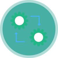 Methodology Flat Multi Circle Icon vector