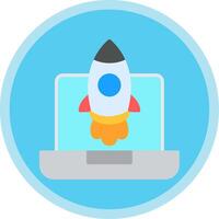 Launch Flat Multi Circle Icon vector