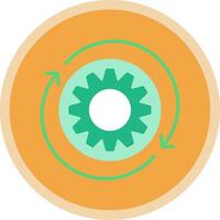 iteración plano multi circulo icono vector