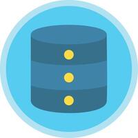 Database Flat Multi Circle Icon vector