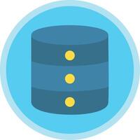 Database Flat Multi Circle Icon vector