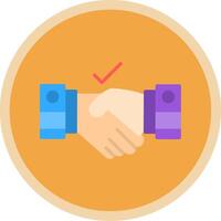 Agreement Flat Multi Circle Icon vector