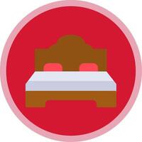 Double Bed Flat Multi Circle Icon vector