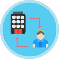 B2c Flat Multi Circle Icon vector