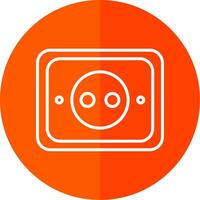 Socket Line Yellow White Icon vector