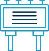 Billboard Line Blue Two Color Icon vector