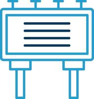 Billboard Line Blue Two Color Icon vector