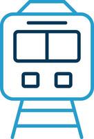 Train Line Blue Two Color Icon vector