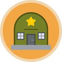 Army Base Flat Multi Circle Icon vector
