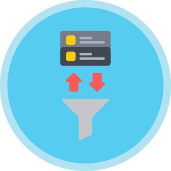 Filtering Flat Multi Circle Icon vector