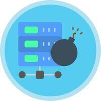 Bomb Flat Multi Circle Icon vector