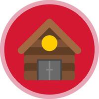 Cabin Flat Multi Circle Icon vector