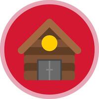 Cabin Flat Multi Circle Icon vector