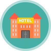 Hotel Flat Multi Circle Icon vector