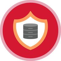 Secure Data Flat Multi Circle Icon vector