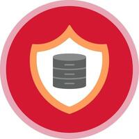 Secure Data Flat Multi Circle Icon vector