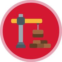 Construction Flat Multi Circle Icon vector